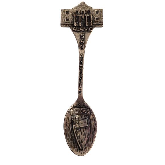 Alamo San Antonio Texas Pewter Collectors Spoon 3" Gish Souvenir - Picture 1 of 5